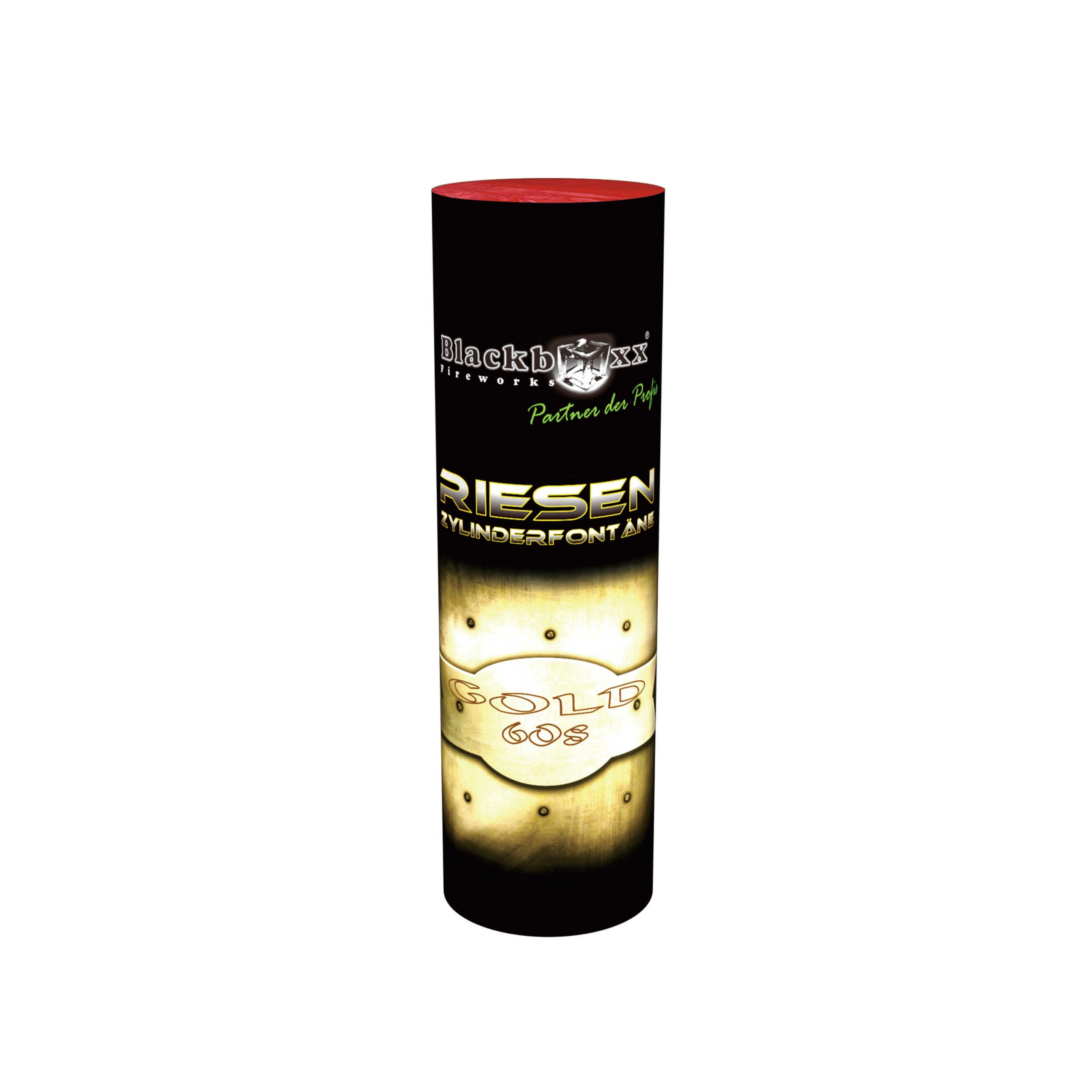 Riesen Zylinder gold Blackboxx Feuerwerk Potsdam Blackboxx