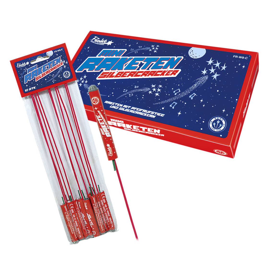 Mini-Raketen silbercracker Funke Potsdam